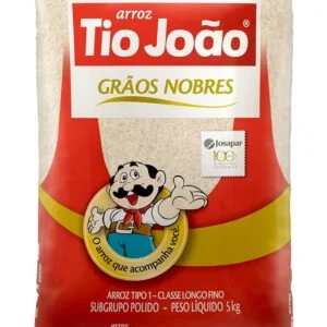 Arroz Tio Joao 5kg Tipo 1 – Fardo com 6 Unidades – R$ 96,01